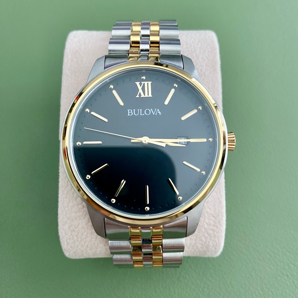 *SOLD* timeless bulova dual tone men watch